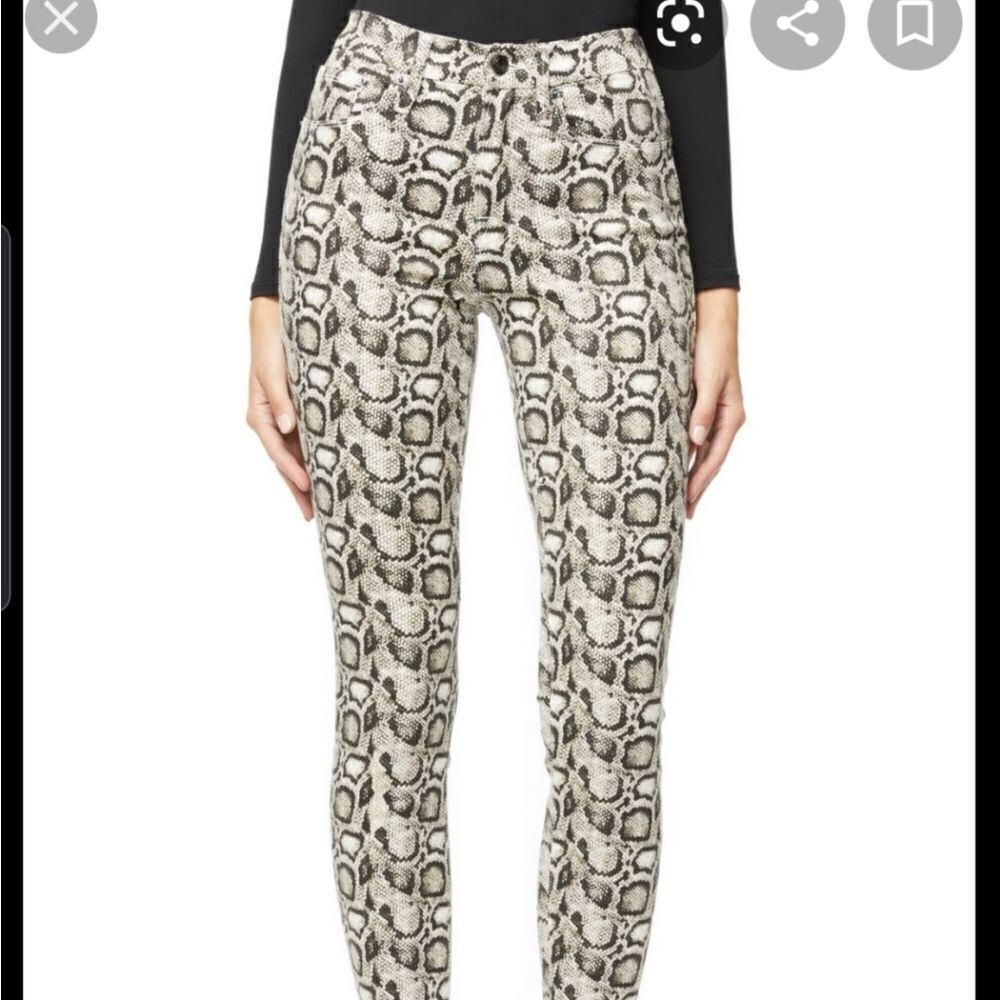 NWT good  American good legs snake print high jean